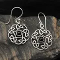 Drachensilber Keltische Ohrhänger Onyx 925 Sterlingsilber (Paar) - Silber;Schwarz