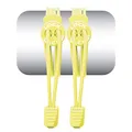 LOCK LACES 674740303259 Elastische Schnürsenkel ohne Steg, Unisex, Erwachsene, Neongelb, Einheitsgröße