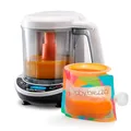 Baby Brezza Food Maker Deluxe – Dampfgarer & Mixer für Babynahrung – 3-in-1 (Dampfen, Pürieren, Kombi) – 800ml – BPA-frei – Inkl. Beutel & Trichter – Babykostzubereiter mit LCD-Display