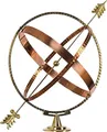 Casa Padrino Sonnenuhr Gold / Kupfer Ø 50 x H. 60 cm - Nostalgische Garten Deko