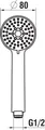 LAUFEN TwinStick Handbrause, Ø 25mm, 1-strahlig, RubiClean, 0, H3619850811251