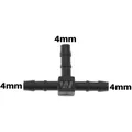 WamSter® T Schlauchverbinder Pipe Connector 4mm Durchmesser