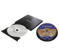 Verbatim Externer Slimline CD/DVD-Brenner + DVD-R 4.7GB 16x Silver Diskettenlaufwerk (inkl. DVD-R 4,7GB 16x 10er Spindel)