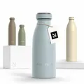LARS NYSØM Edelstahl Trinkflasche 350ml, 500ml, 750ml, 1L, 1 5 liter | Thermosflasche Kohlensäure geeignet | Auslaufsichere Wasserflasche für Sport, Outdoor (Sky Blue, 350ml)