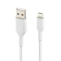 Belkin BoostCharge geflochtenes 1 m USB-A/Lightning Kabel, weiß