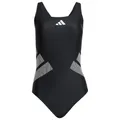 adidas - Women's 3 Bar Logo C-Back Suit - Badeanzug Gr 44 schwarz