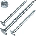 Tellerkopfschrauben 6 x 280 mm, EU-Zulassung, 100 Stück, hell verzinkt