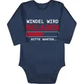 Shirtracer Shirtbody Windel wird beladen Sprüche Baby blau 6/12 Monate