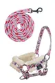 Hobby Horsing Halfter mit Strick Print Steckenpferd HKM Kids Set bunt