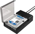 SABRENT Festplatten Dockingstation für 2,5''/3,5'' SATA HDD & SSD USB-A 5Gbps – Externes Festplattengehäuse USB 3.0 – Docking Station ohne Festplatte (EC-DFLT)