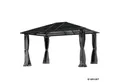 BRAST Pavillon Premium Aluminium Größen 3x4m 3,6x4,8m Moskitonetz, mit 4 Seitenteilen, wahlweise mit LED, TÜV, wasserdicht, UV-Schutz, festes Dach