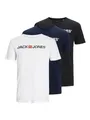 JACK & JONES JJECORP Logo Tee SS Crew Neck 3PK MP