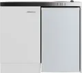 Flex-Well Pantryküche Pantry, Gesamtbreite 100 cm, mit DUO Kochfeld und Kühlschrank