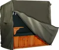 Strandkorb Hanse Schutzhülle winterfest XXL 150cm breit aus 600 D Oxford Gewebe mit extra flexiblem Klettverschluss, Premium Strandkorbhülle in grün