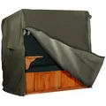 Strandkorb Hanse Strandkorb-Schutzhülle Premium Schutzhülle für Strandkorb in GRÜN (1-St), wetterfest Lüftungen Reißverschlüsse UV-beständig winterfest grün XL 155cm | 155 cm x 90 cm x 155 cm