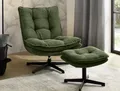 Jockenhöfer Gruppe Relaxsessel Kasper, B: 76 cm, Sitzhöhe: 47 cm, Set: mit Hocker, 360° Drehfunktion, Cord