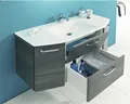 Waschtischunterschrank pelipal Alika 111 cm graphit Struktur quer zerlegt ohne W