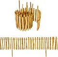 Staketenzaun mit Pfosten aus Haselnuss Höhe 35 cm Länge 500 cm imprägnierter Zaun mit gut gespaltenen Stäben und sicheren Spitzen zur Einzäunung und Abgrenzung von Beeten Lattenabstand: 3-4 cm
