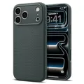 Spigen iPhone 17 Pro Max Hülle [rutschfest] [DURCHDACHTE Details] Liquid Air Case Slim TPU mit Truss-Design, Militärgeprüfter Schutz, Sound Tunnel Technologie Handyhülle –Abyss Green
