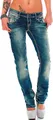 Cipo & Baxx Damen Slim Fit Jeans Stonewashed WD153 Blue W29/L32