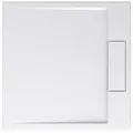 Mai & Mai Duschwanne Mineralguss Duschwanne Duschtasse Superflach Geoma04, Quadratisch weiß Quadratisch | 80 cm x 4 cm x 80 cm