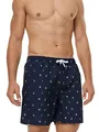Indicode Herren Maya Badehose mit 3 Taschen und Tunnelzug | Badeshorts für Männer Navy, L