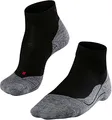FALKE Damen RU4 Kurze Laufsocken Mittlere Dämpfung Antiblasen Low-Cut Vegan Schnelltrocknend Atmungsaktiv Baumwolle Funktionsgarn 1 Paar, Schwarz - Schwarz-Mix, 44/45