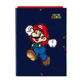 Faltblatt Super Mario World Marineblau A4