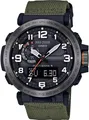 Casio PRW-6600YB-3ER Herren Uhr Multifunktional Ana/Diggi Textil Oliv Schwarz