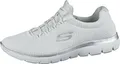 Skechers Summits, Damen Mesh Sneakers, Sportschuhe in weiß und silber, Skechers Memory Foam Fußbett, in der Maschine waschbar