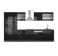 Vicco Küchenzeile R-Line Schwarz Hochglanz/Anthrazit 350 +Hochschrank ohne Arbeitsplatte