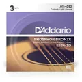 D’Addario EJ26-3D - Acoustic Phosphor Bronze 3er Pack | 011-052 - Saiten Westerngitarre