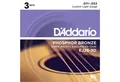 Daddario Saiten, (A-Git.Saiten EJ26-3D 11-52 Phosphor Bronze 3er Set), A-Git.Saiten EJ26-3D 11-52 Phosphor Bronze 3er Set -
