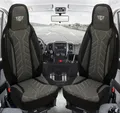 Schonbezüge Sitzbezüge für Mercedes GLC X253 C253 Bj ab 2015 in Schwarz/Anthrazi