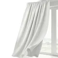 BEAUTEX Verdunkelungsgardine mit Kräuselband U-Band, Blackout Vorhang Blickdicht und lichtmindernd, Größe und Farbe wählbar (Breite: 140 cm, Höhe: 245 cm, Weiß)