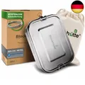 Blockhütte Premium Edelstahl Brotdose I 1200ml I für Kinder inkl Fächern und Er