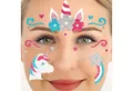 Party Factory Strass-Tattoo Glitter Face Tattoo - Einhorn, mit Glitzerelementen und Strass-Steinchen je nach Wahl