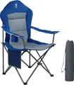 EVER ADVANCED Blau Campingstuhl Faltbar 160 kg Hochlehne Luxus gepolstert