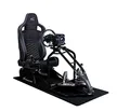 Speedmaster PRO Zero-Flex Racing Simulator Cockpit, SIM Racing Cockpit Rennsimulations-Stuhl mit Lenkrad- & Pedalablage Schwarz (Race Weave Anthrazit)