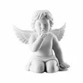 Rosenthal Dekofigur Engel Handkuss, Porzellan, Weiß, 14 cm, 69056-000102-90084