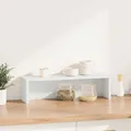 vidaXL Küchenregal Stapelbar Weiß 60x15x16 cm Holzwerkstoff
