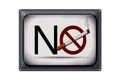 Femer GmbH Metallschild Hinweis 40x30cm No smoking Rauchverbot, (1 St), gewölbte Oberfläche, abgerundete Ecken, umgeschlagene Kanten