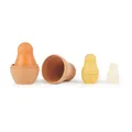 BIECO Stapelspielzeug Bieco Silikon Matroschka baby Chocolate Bliss