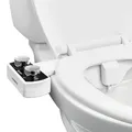 VEVOR Bidetaufsatz ultradünner Toilettensitz-Aufsatz mit 2 einziehbaren Düsen & einstellbarem Wasserdruck, nicht elektrischer Kaltwassersprüher für die Wasserwäsche vorne & hinten WC-Aufsatz
