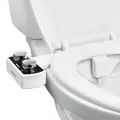 VEVOR Bidetaufsatz ultradünner Toilettensitz-Aufsatz mit 2 einziehbaren Düsen & einstellbarem Wasserdruck, nicht elektrischer Kaltwassersprüher fü