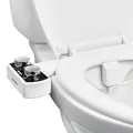 VEVOR Bidetaufsatz ultradünner Toilettensitz-Aufsatz mit 2 einziehbaren Düsen & einstellbarem Wasserdruck, nicht elektrischer Kaltwassersprüher für die Wasserwäsche vorne & hinten WC-Aufsatz