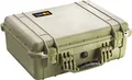 PELI 1520 Wasserdichter Schutzkoffer für Kamera, Dronen und AV Equipment, IP67 Rated, 24L Volumen, Ohne Schaumstoff, Farbe: Olivgrün