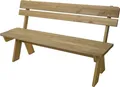 Gartenbank HWC-L66, Sitzbank Holzbank Parkbank, Gastronomie-Qualität, Massiv-Holz 148cm natur