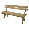 Mendler Gartenbank HWC-L66, Sitzbank Holzbank Parkbank, Gastronomie-Qualität, Massiv-Holz FSC® 148cm - Natur