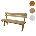 Gartenbank HWC-L66, Sitzbank Holzbank Bank Gastro-Qualität Massiv-Holz 148cm